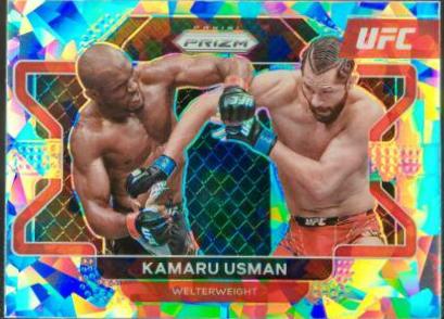 Kamaru Usman 2022 Panini Prizm UFC Base #54 Ice