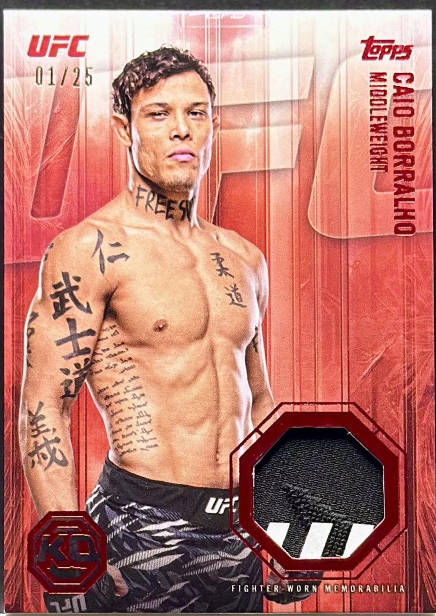 Caio Borralho 2026 Topps Knockout UFC Knockout Relics #KOR-BO Red