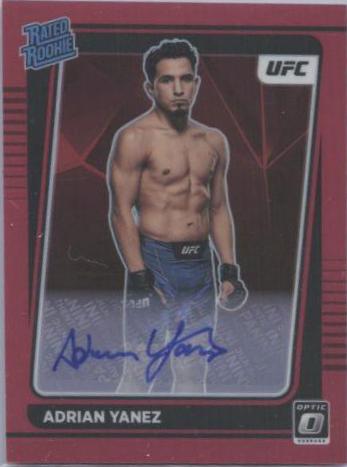 Adrian Yanez 2022 Panini Donruss Optic UFC Base Rated Rookies Signatures #105 Red