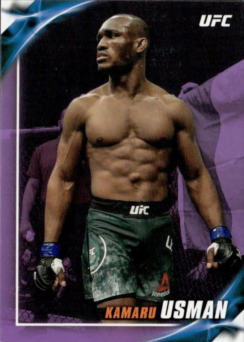 Kamaru Usman 2019 Topps UFC Knockout Base #35 Purple