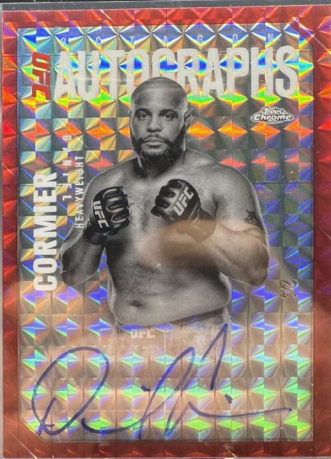 Daniel Cormier 2025 Topps Chrome UFC Octagon Legends Autographs #OLA-DC Geometric Black Refractor