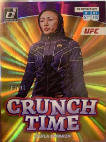 Carla Esparza 2023 Panini Donruss UFC Crunch Time #8 Purple Laser