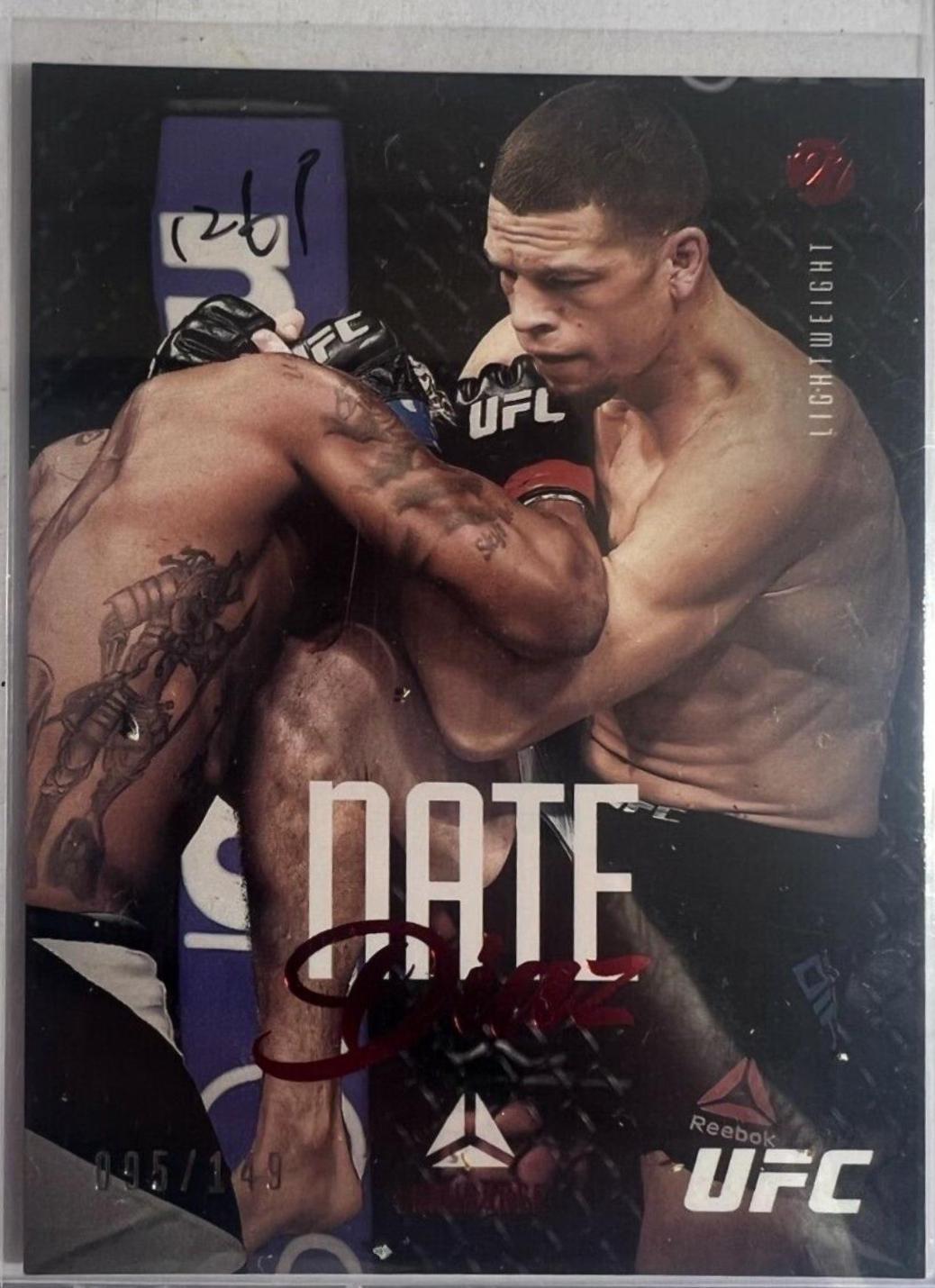 Nate Diaz 2021 Panini Chronicles UFC Base Luminance #51 Red