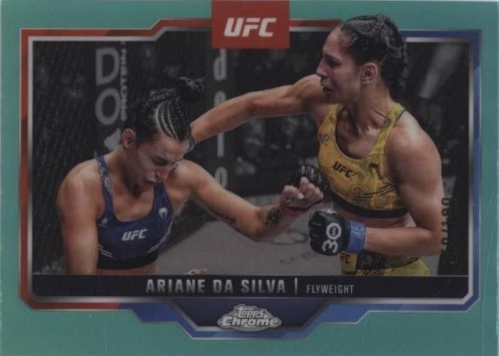 Ariane da Silva 2025 Topps Chrome UFC Base #165 Aqua Refractor