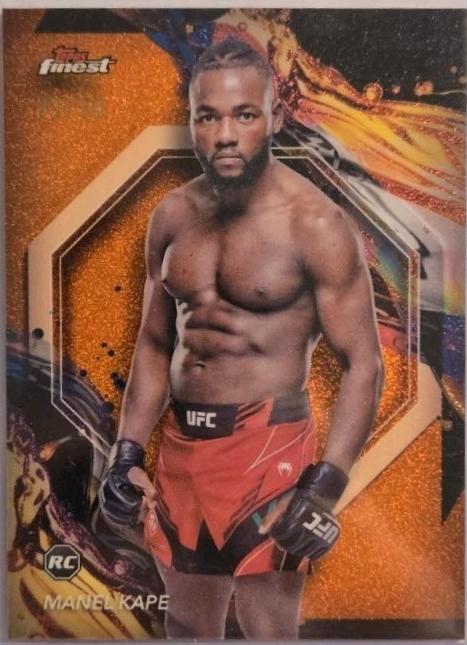 Manel Kape 2024 Topps Finest UFC Base Uncommon #165 Tangerine Glitter Refractor