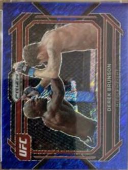 Derek Brunson 2023 Panini Prizm UFC Base #80 Blue Shimmer