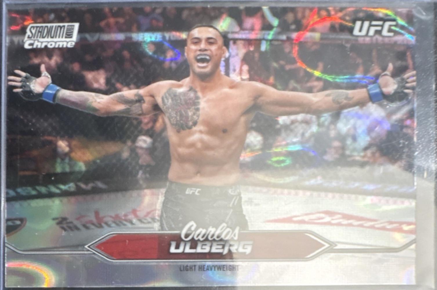 Carlos Ulberg 2025 Topps Stadium Club UFC Base Chrome #C-54 Lava