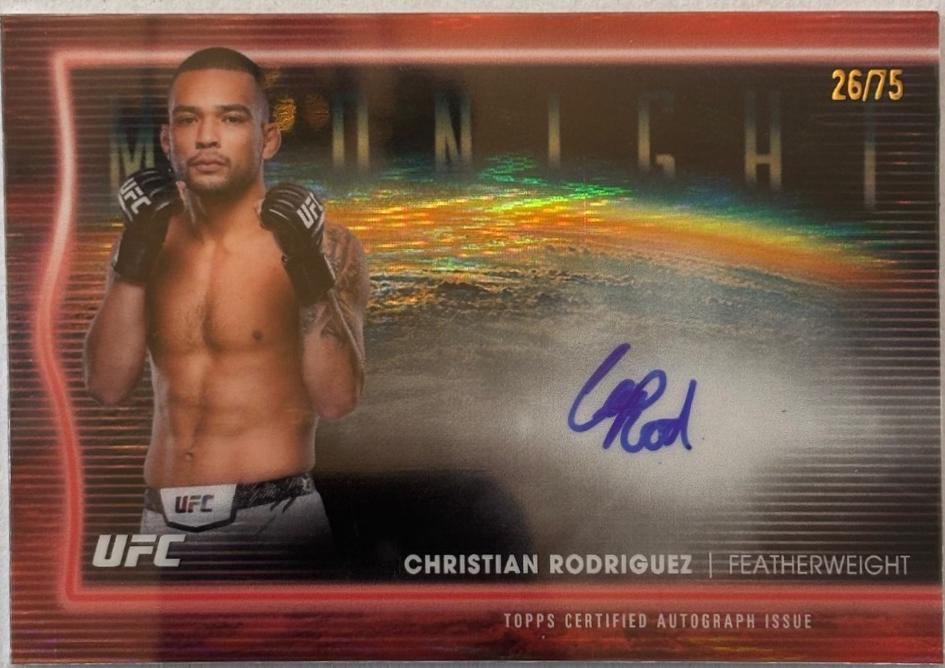 Christian Rodriguez 2025 Topps Midnight UFC Horizon Signatures #HNS-CR Dusk
