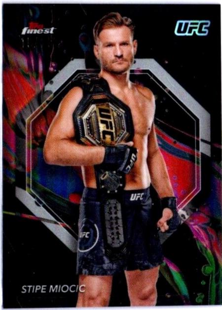 Stipe Miocic 2024 Topps Finest UFC Base Common #7 Black Refractor