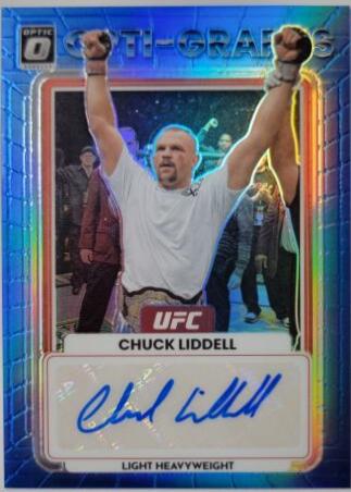 Chuck Liddell 2023 Panini Donruss Optic UFC Opti-Graphs #8 Blue Autograph