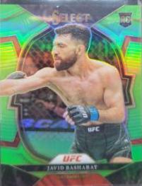Javid Basharat 2023 Panini Select UFC Concourse #26 Neon Green