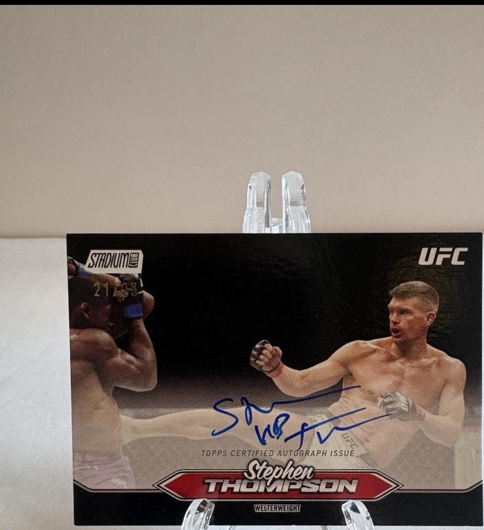 Stephen Thompson 2025 Topps Stadium Club UFC Base Autographs #BCA-STN Black