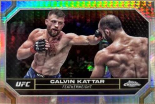 Calvin Kattar 2024 Topps Chrome UFC Base #37 Prism Refractor