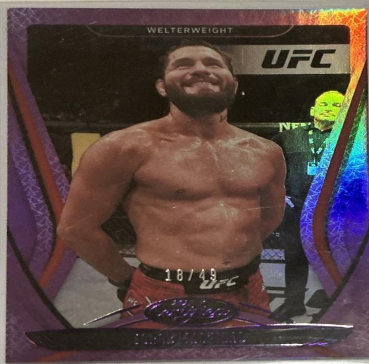 Jorge Masvidal 2021 Panini Chronicles UFC Base Certified #138 Purple