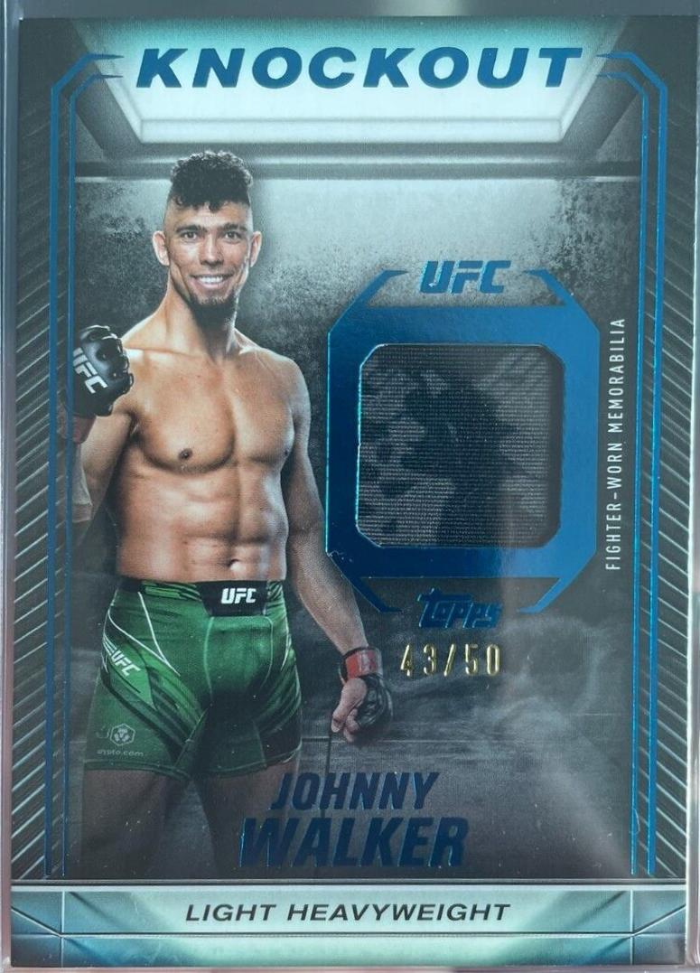 Johnny Walker 2024 Topps Knockout UFC Knockout Relics #KR-JW Blue