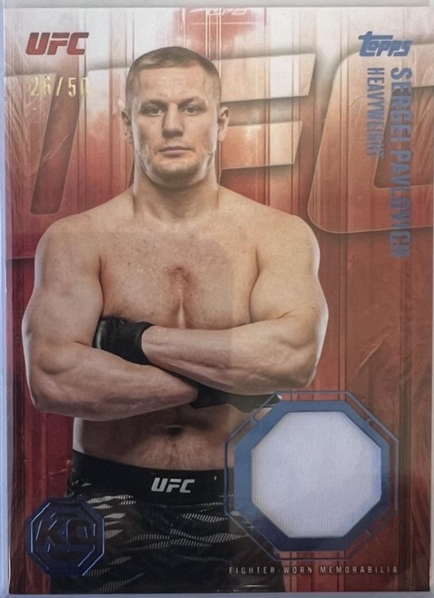 Sergei Pavlovich 2026 Topps Knockout UFC Knockout Relics #KOR-SP Blue
