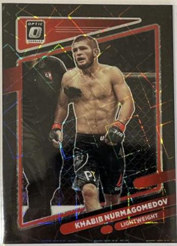 Khabib Nurmagomedov 2022 Panini Donruss Optic UFC Base #67 Black Velocity