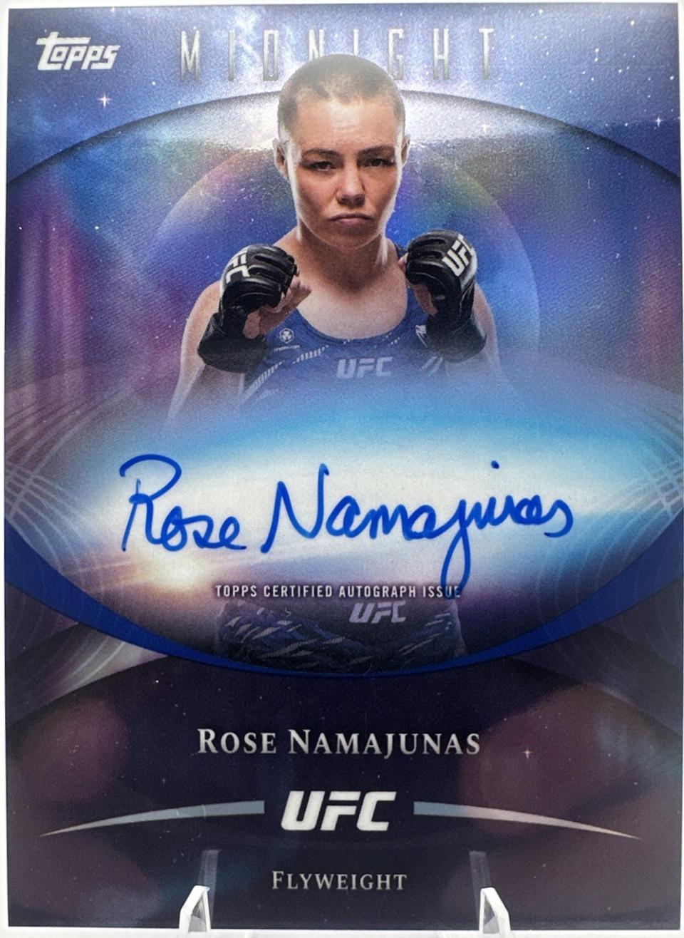 Rose Namajunas 2026 Topps Midnight UFC Base Autographs #BAV-RN Midnight