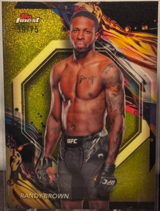 Randy Brown 2024 Topps Finest UFC Base Uncommon #192 Yellow Glitter Refractor