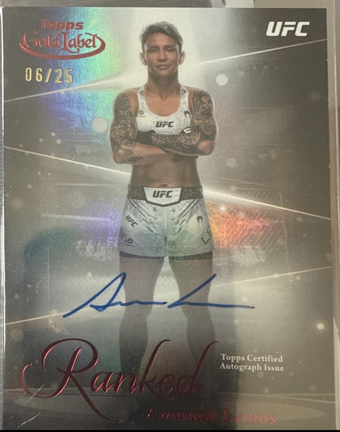 Amanda Lemos 2024 Topps Gold Label UFC Ranked Ink #RIK-ALE Red