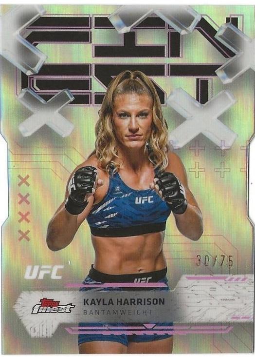 Kayla Harrison 2025 Topps Finest UFC Base Common #9 Die-Cut Refractor