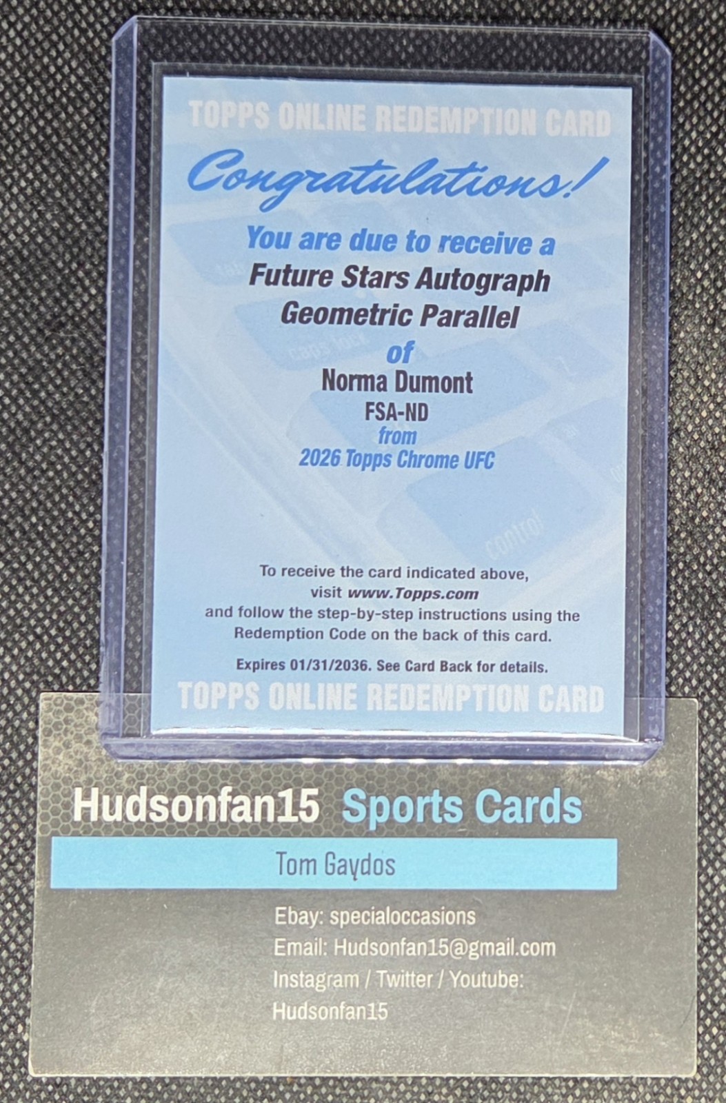 Norma Dumont 2026 Topps Chrome UFC Future Stars Autographs #FSA-ND Geometric Refractor