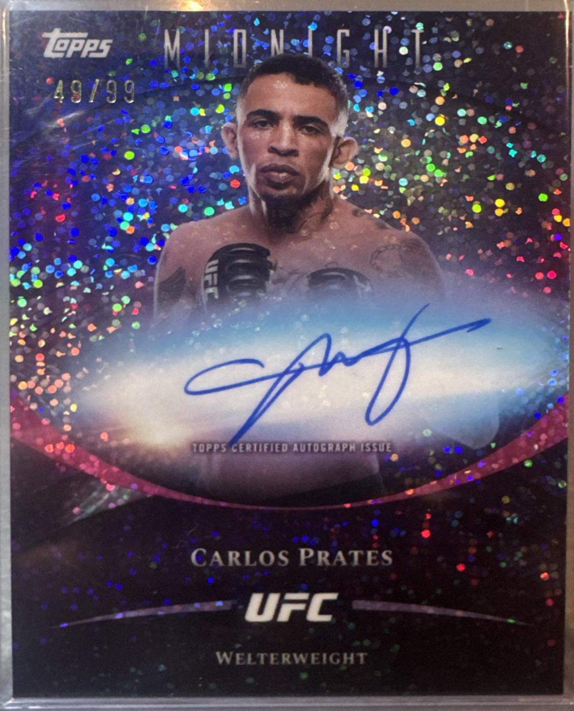 Carlos Prates 2026 Topps Midnight UFC Base Autographs #BAV-CP Twilight