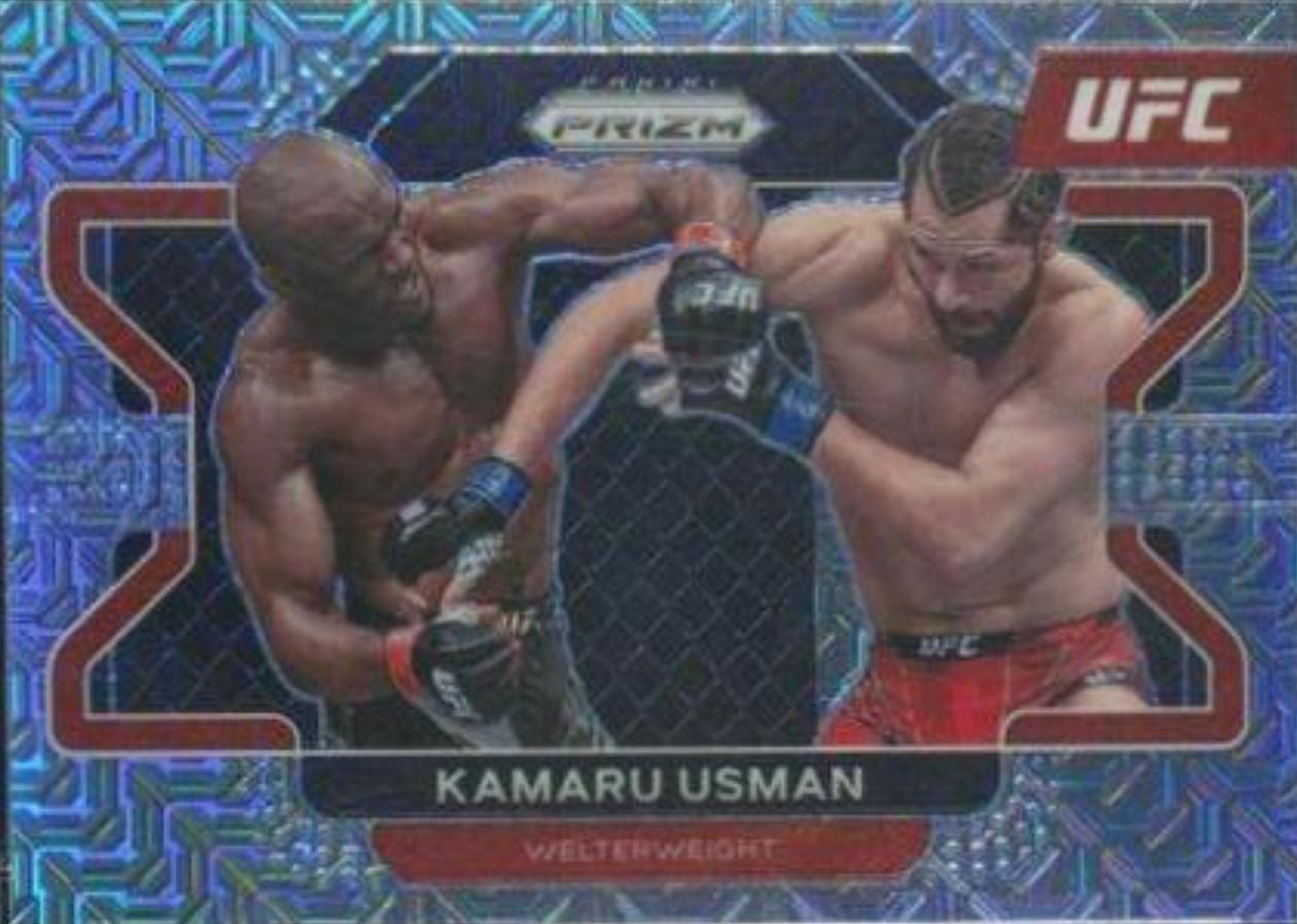 Kamaru Usman 2022 Panini Prizm UFC Base #54 Mojo