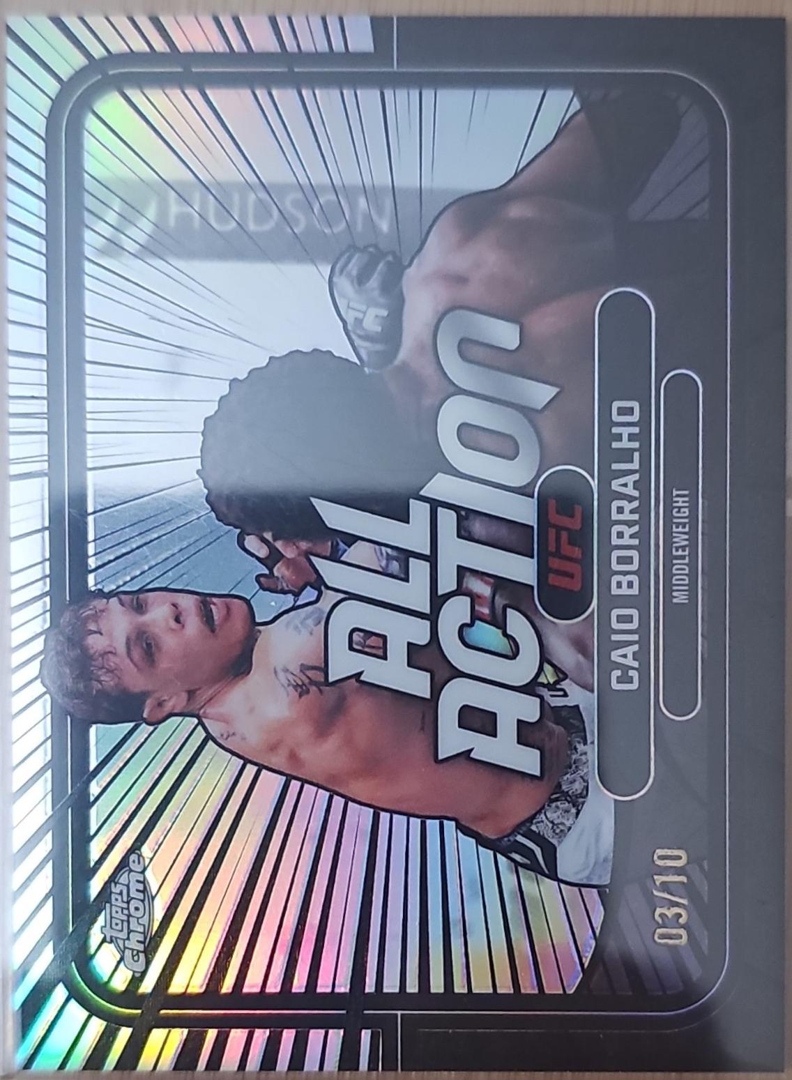 Caio Borralho 2026 Topps Chrome UFC All-Action #AA-46 Black Refractor