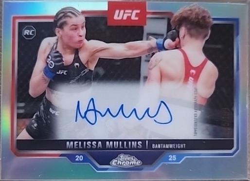Melissa Mullins 2025 Topps Chrome UFC Chrome Rookie Autographs #CRA-ME Refractor