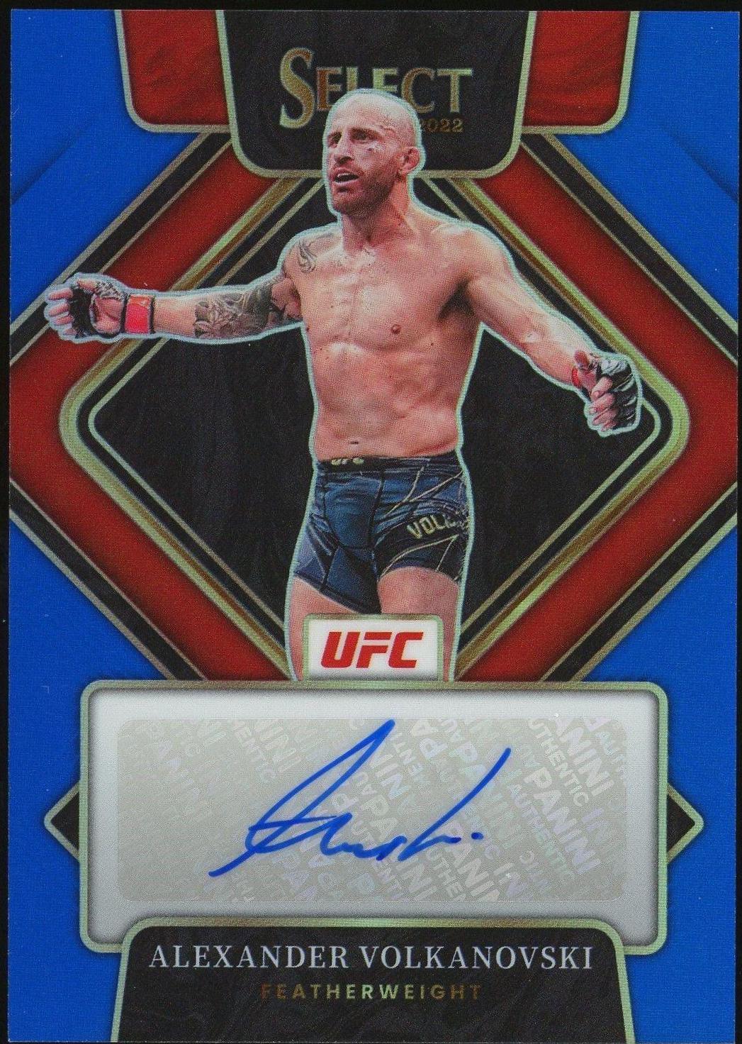 Alexander Volkanovski 2022 Panini Select UFC Signatures #41 Blue