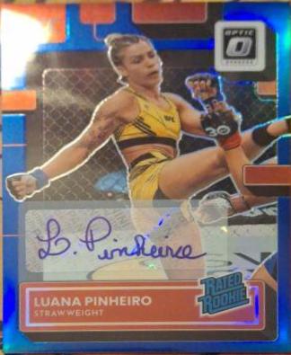 Luana Pinheiro 2023 Panini Donruss Optic UFC Base Rated Rookies Signatures #119 Blue