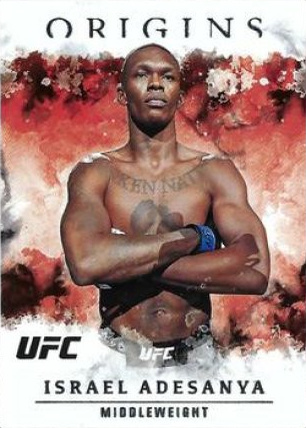 Israel Adesanya 2021 Panini Chronicles UFC Base Origins #36 Platinum