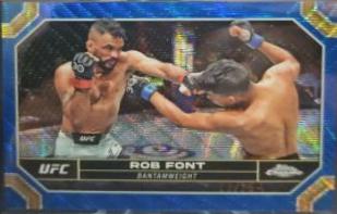 Rob Font 2024 Topps Chrome UFC Base #164 Blue Wave Refractor
