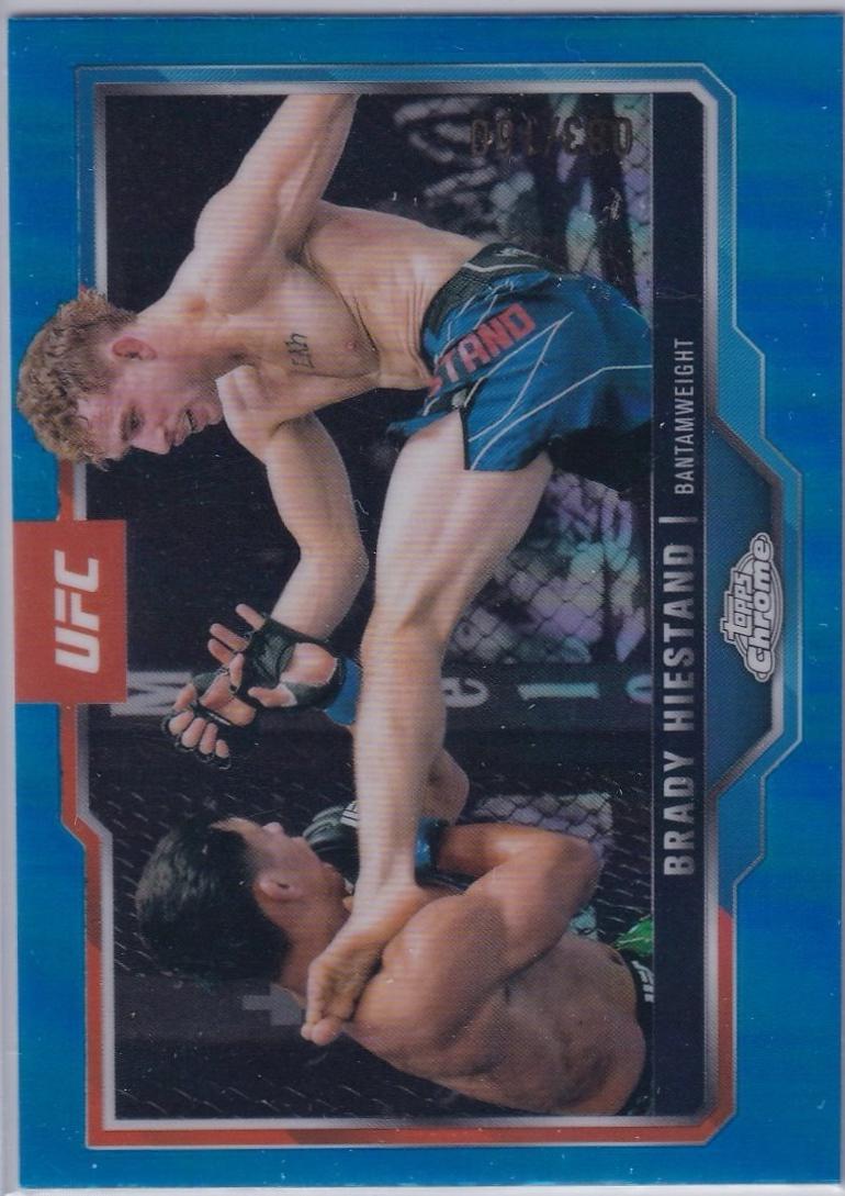 Brady Hiestand 2025 Topps Chrome UFC Base #199 Blue Refractor