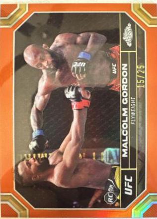 Malcolm Gordon 2024 Topps Chrome UFC Base #196 Orange Refractor