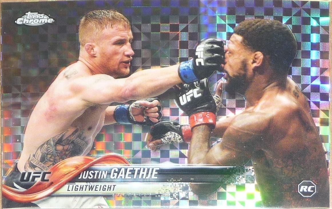 Justin Gaethje 2018 Topps Chrome UFC Base #71 Xfractor