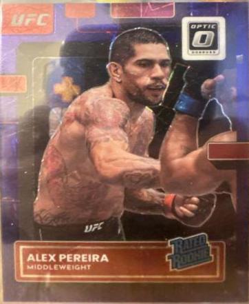 Alex Pereira 2023 Panini Donruss Optic UFC Base #108 Purple Velocity