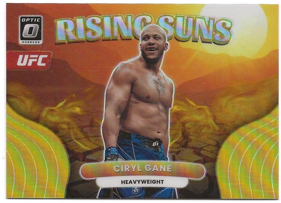 Ciryl Gane 2023 Panini Donruss Optic UFC Rising Suns #17 Gold