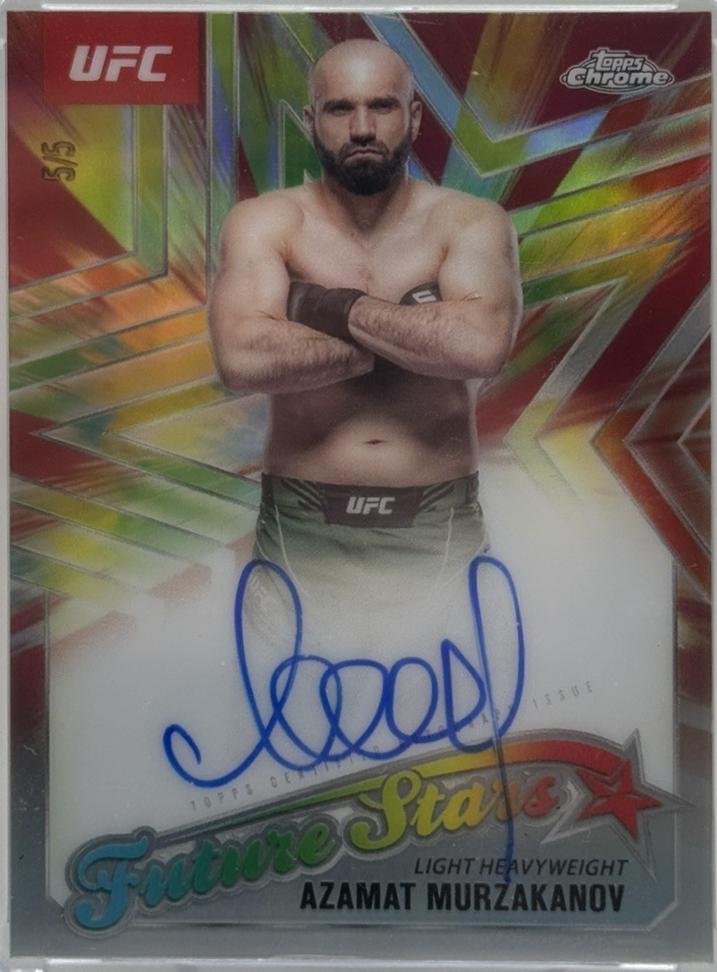 Azamat Murzakanov 2025 Topps Chrome UFC Future Stars Autographs #FSA-AM Red Refractor