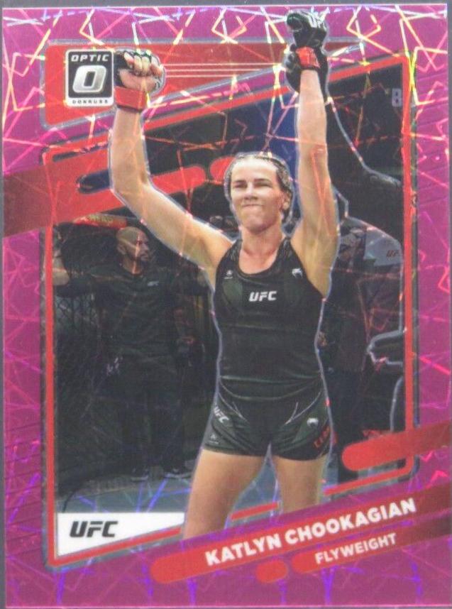 Katlyn Cerminara 2022 Panini Donruss Optic UFC Base #61 Pink Velocity
