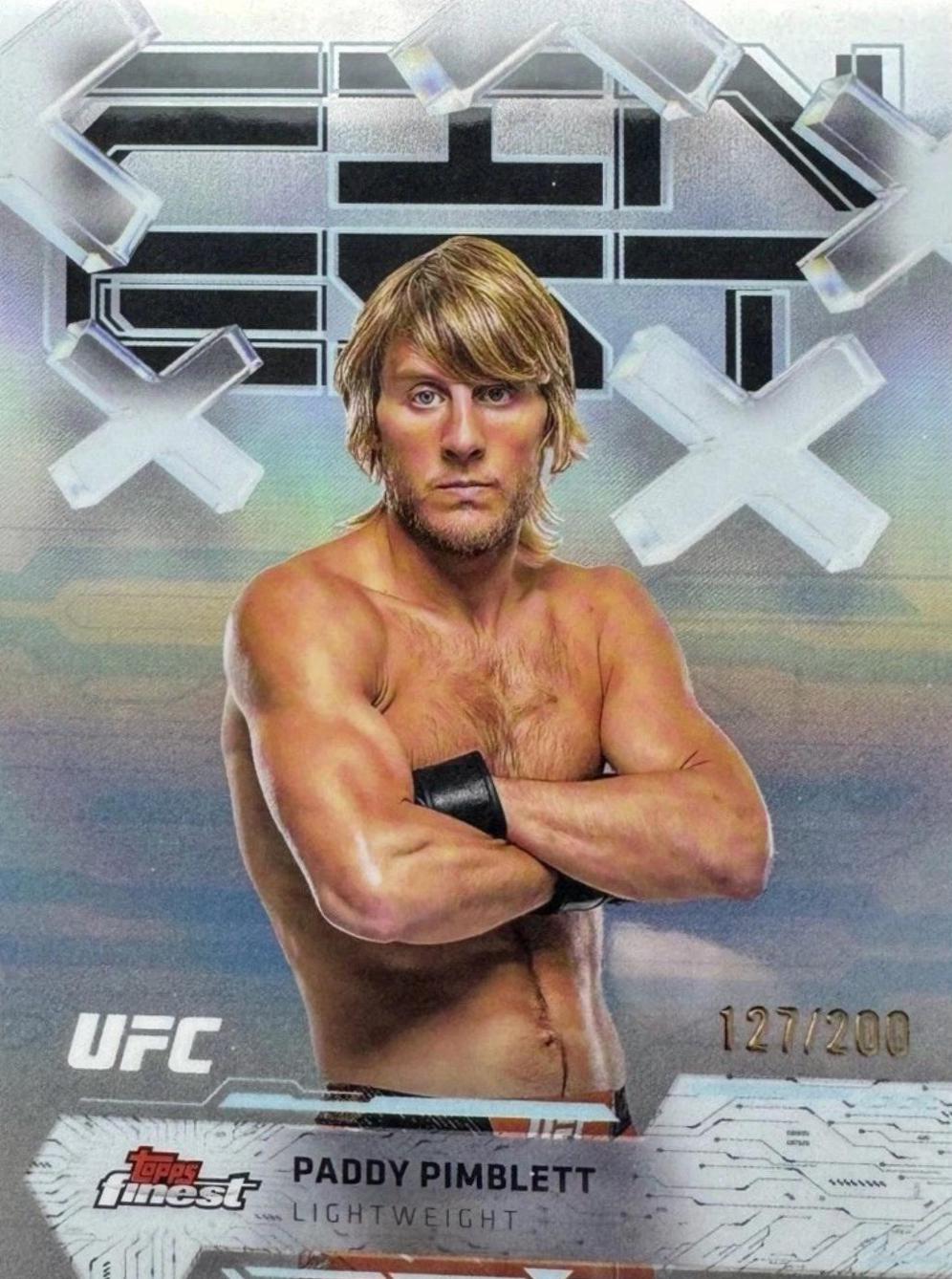 Paddy Pimblett 2025 Topps Finest UFC Base Common #10 Blue Refractor