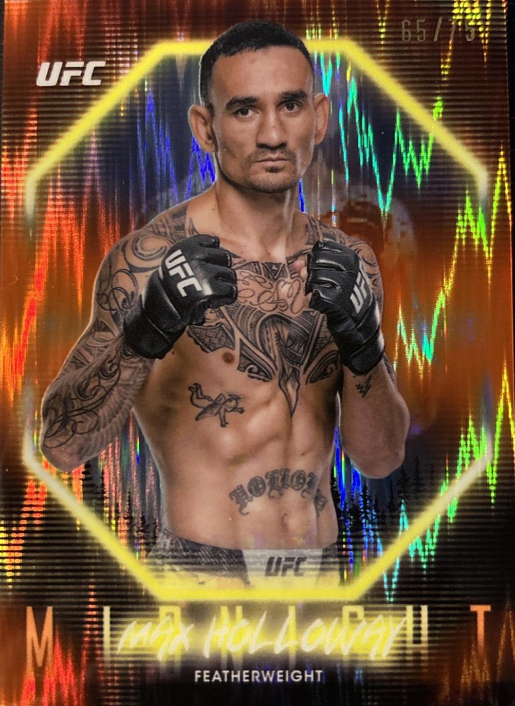 Max Holloway 2025 Topps Midnight UFC Base #1 Dusk