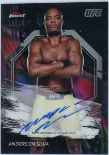 Anderson Silva 2024 Topps Finest UFC Finest Autographs #FA-ASI Black Refractor