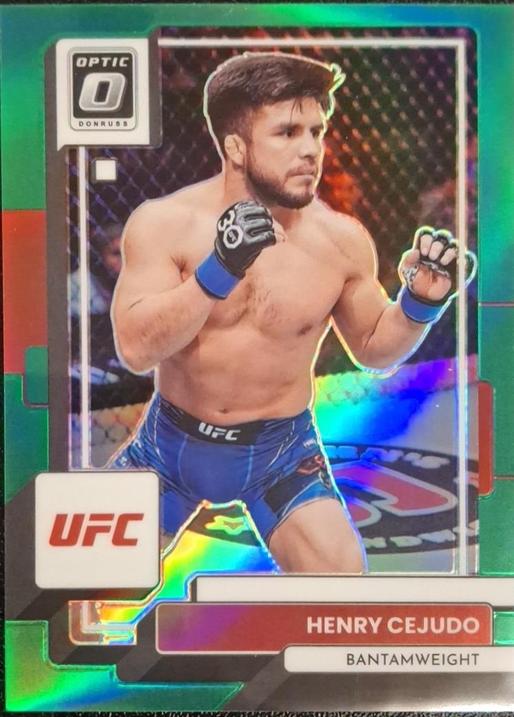 Henry Cejudo 2023 Panini Donruss Optic UFC Base #9 Green