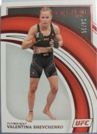 Valentina Shevchenko 2022 Panini Immaculate UFC Base #92 Red