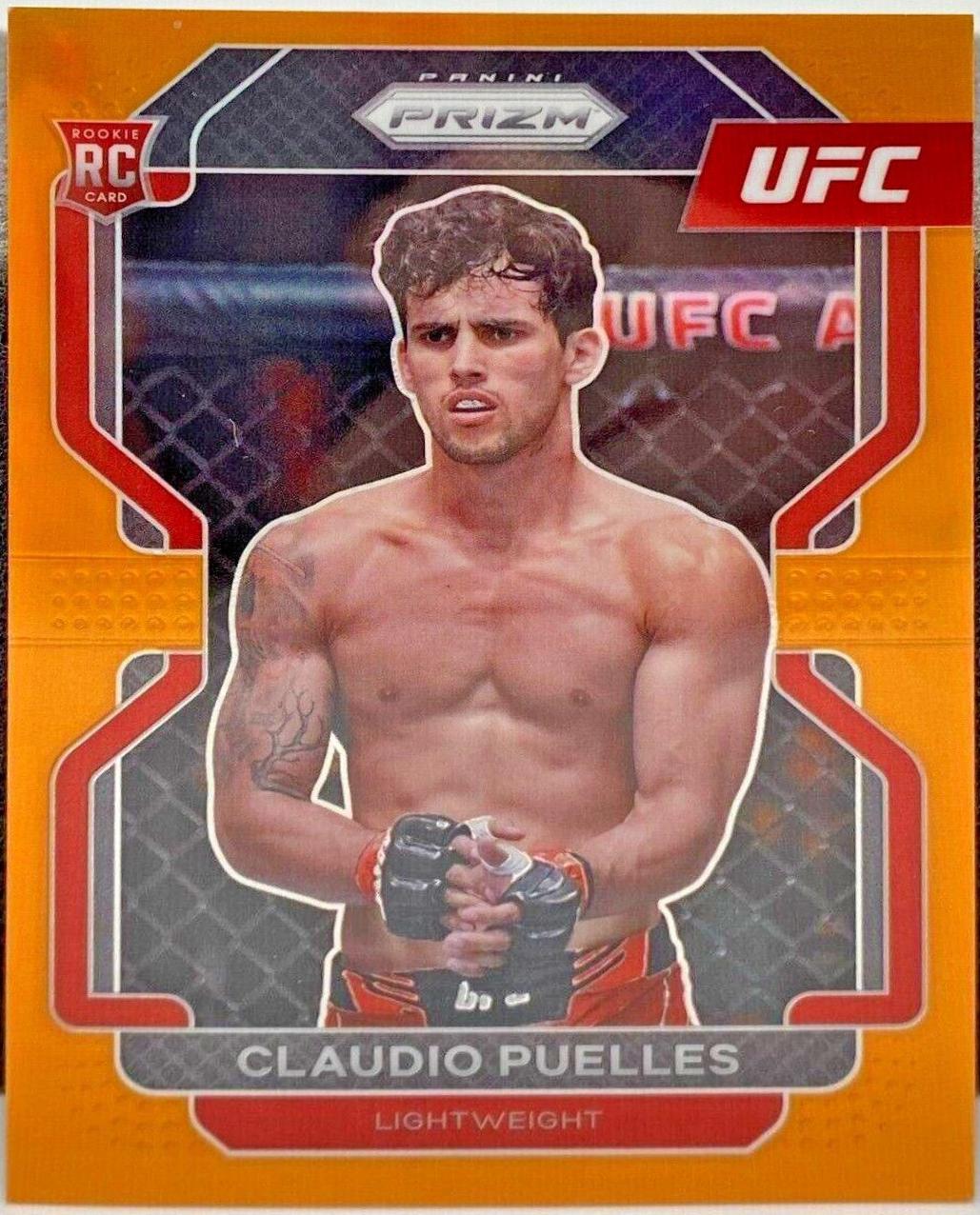 Claudio Puelles 2022 Panini Prizm UFC Base #111 Orange