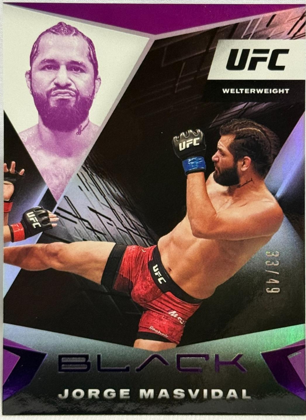 Jorge Masvidal 2021 Panini Chronicles UFC Base Black #112 Purple