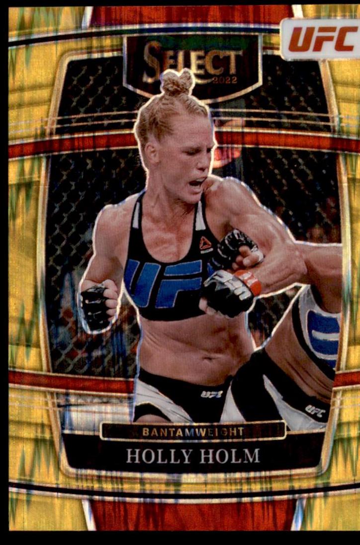 Holly Holm 2022 Panini Select UFC Concourse #19 Gold Flash
