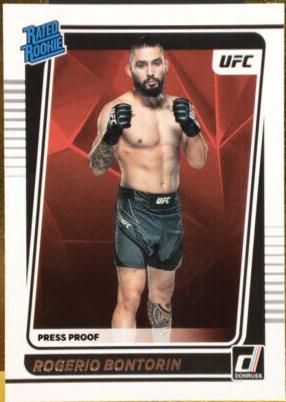 Rogerio Bontorin 2022 Panini Donruss UFC Base #204 Press Proof Purple